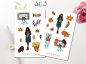 Preview: Herbst Mädchen Sticker Set